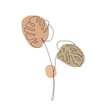 monstera plants tropical drawing plant art room ornamental stock photo