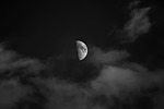 moon sky clouds night cosmos galaxy planet nature stock photo