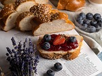 breakfast bread strawberry jam berries jelly fruits loaf stock photo