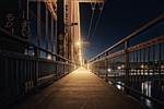bridge travel city path night street lighting urban stock photo
