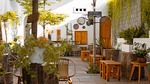 garden outdoor cafe coffee shop building nature architecture stock photo