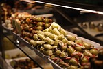 skewers appetizers san miguel market madrid good friday stock photo