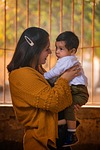 mother and child portrait happy mothers day family stock photo