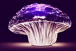 crystal mushroom purple magical fantasy design stock photo
