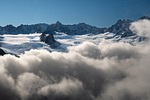mount haast lendenfeld peak fox glacier albert mountains stock photo