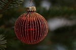 christmas decorations tree decoration ornament glass sphere stock photo