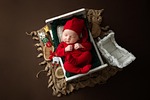 baby newborn sleep xmas christmas stock photo