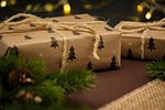 christmas time gifts surprise decoration deco package parcel stock photo