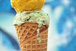 ice cream summer cornet nature cone scoop sweet stock photo