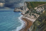 ocean coast cliffs jurassic dorset england uk nature stock photo
