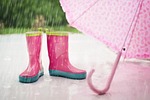 rain boots umbrella nature wet rubber parasol rainy stock photo