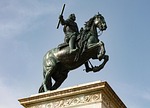 statue nature horse madrid spain monument art external stock photo
