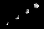 moon night sky phases nature stock photo