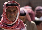man elderly portrait old senior keffiyeh headscarf traditional stock photo