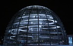 berlin glass dome bundestag parliament capital city spree stock photo