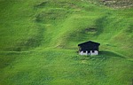 mountains house alps grass dandruff green pasture nature stock photo