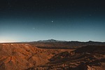 nevada desert nature landscape stars planet sky night stock photo