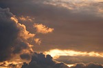 evening sky sunset cloudscape atmosphere nature clouds stock photo