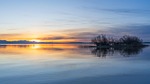 sunset lake nature evening atmosphere heaven sky dusk stock photo