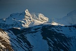 mountains snow valais switzerland nature mood stock photo