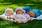 babies three sleep eyes closed peaceful cute infant stock photo