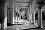 architecture columns church greece cyclades naxos entrance monochrome stock photo