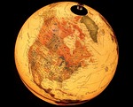 globe world geography continents planet earth stock photo