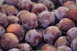 plums fruits harvest produce close up macro stock photo