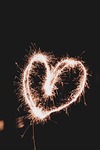 fireworks heart new year