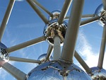 air atomium atom brussels stock photo