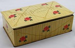 vintage candy box antique metal old gift stock photo