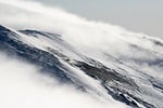 landscape nature mountain snow clouds stock photo