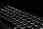 keyboard apple macbook pro light white black stock photo