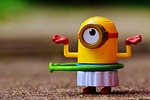 minion fun toy children figure cute stock photo