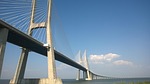 vasco da gama bridge portugal lisbon stock photo