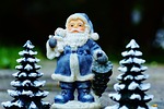 christmas santa claus decoration figure party nicholas gifts stock photo