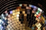 disco discoball globe sphere sparkle reflection mirror pieces stock photo